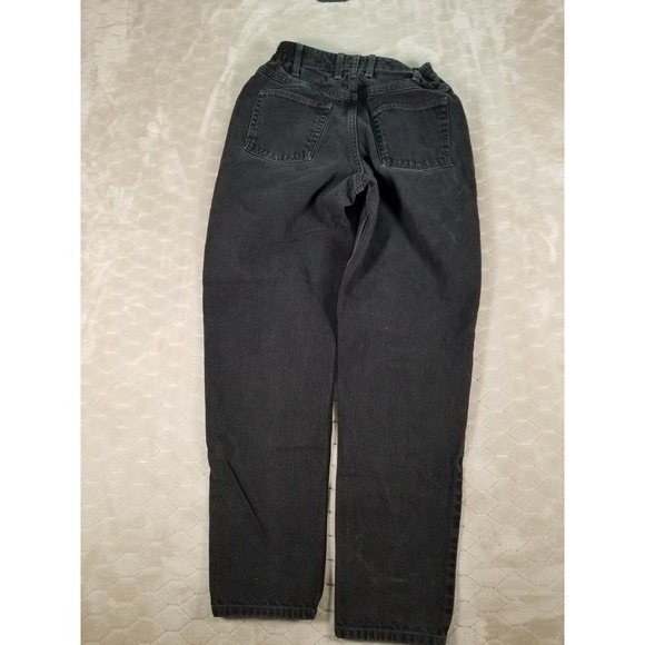 LL Bean Original Fit Womens Sz 8 Fits 28x29 Black Jeans Tapered High Rise - Picture 10 of 13